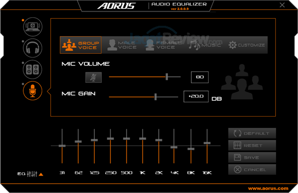 AORUS X7 DT v7 Audio Equalizer 50