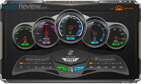AORUS X7 DT v7 Command Control OC Gauge