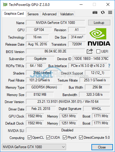 AORUS X7 DT v7 GPUZ