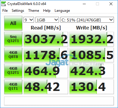 Review Notebook Gaming: Acer Predator Triton 700 37 Acer Predator Triton 700 Crystal Disk Mark 02