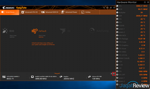 Hands-On Motherboard Gigabyte H370 Aorus Gaming 3 11 EasyTune Hardware Monitors