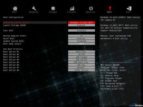 Hands-On Motherboard Colorful B360-HD Deluxe V20 7 7. Boot Menu