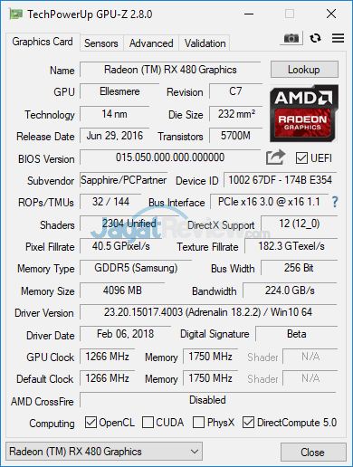 Acer Aspire GX 281 GPUZ