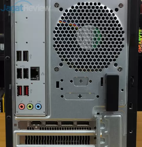Review PC Desktop AMD Ryzen: Acer Aspire GX-281-UR13 7 Acer Aspire GX 281 Rear Panel