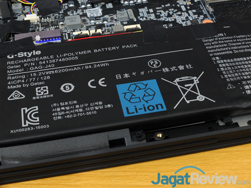 Review Gigabyte Aero 15X v8: Kencang, Tipis, dan Terjangkau dengan Core i7 8750H 32 Gigabyte Aero 15X v8 Battery