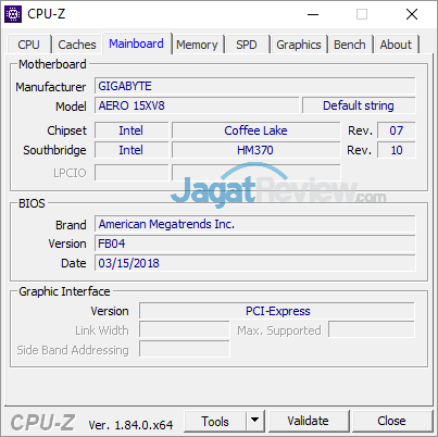 Review Gigabyte Aero 15X v8: Kencang, Tipis, dan Terjangkau dengan Core i7 8750H 3 Gigabyte Aero 15X v8 CPUZ 02