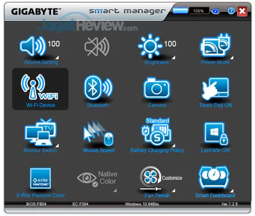Review Gigabyte Aero 15X v8: Kencang, Tipis, dan Terjangkau dengan Core i7 8750H 6 Gigabyte Aero 15X v8 Smart Manager 06
