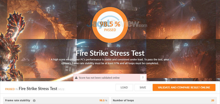 Review Notebook Gaming: ASUS ROG G703VI 4 ASUS G703VI 3DMark Fire Strike Stress Test