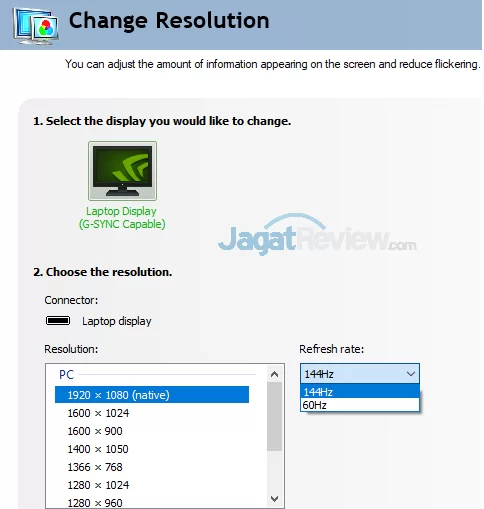 ASUS G703VI Display Properties