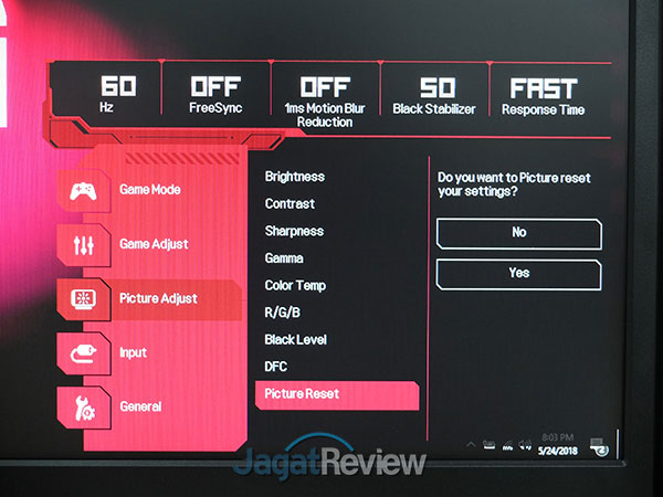 Hands-On Review: Monitor LG 27GK750F-B 25 Picture Adjust Rest