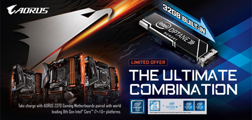 Hands-On Motherboard Gigabyte Z370 Aorus Gaming 7-OP: Gigabyte Optane Offer