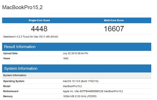 Apple Siapkan MacBook Pro Berbasis Intel Coffee-Lake 2 Geekbench