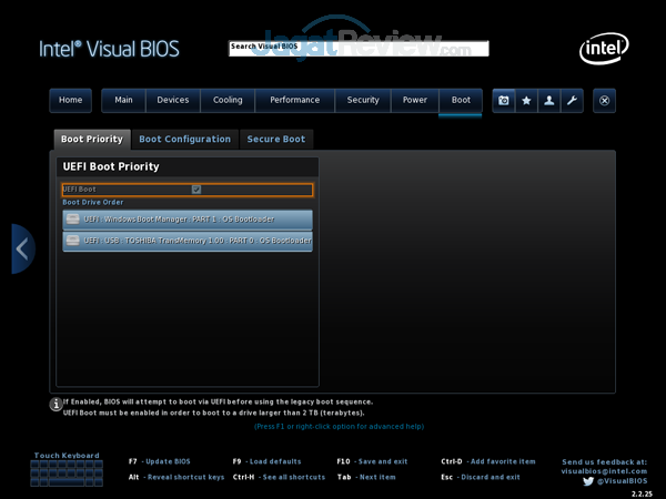 Intel NUC8i7HVK 23 BIOS Boot Boot Priority