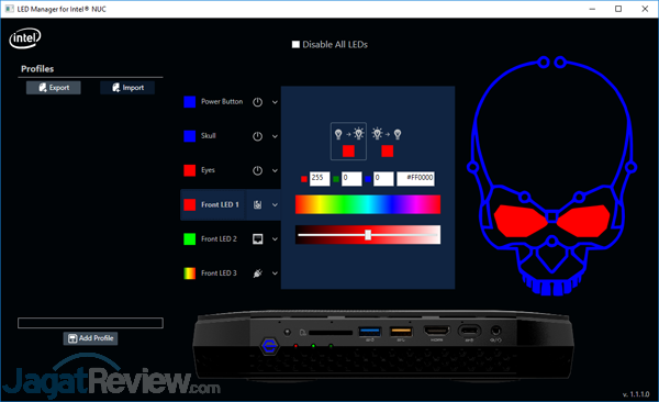 Intel NUC8i7HVK LED Manager 04
