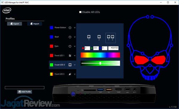 Intel NUC8i7HVK LED Manager 05