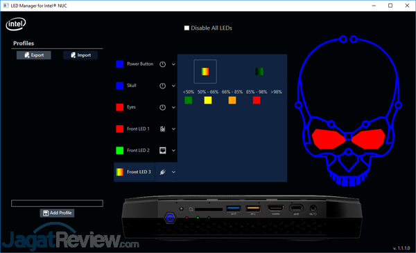 Intel NUC8i7HVK LED Manager 06