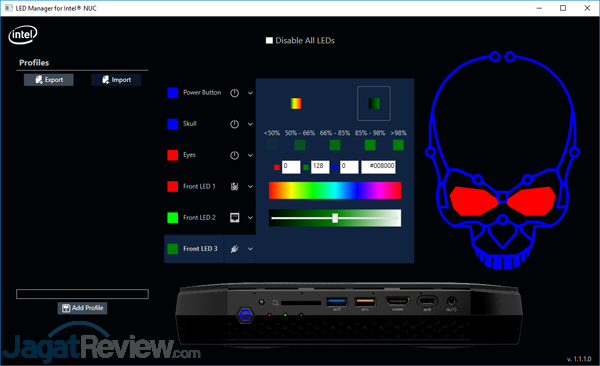 Intel NUC8i7HVK LED Manager 07
