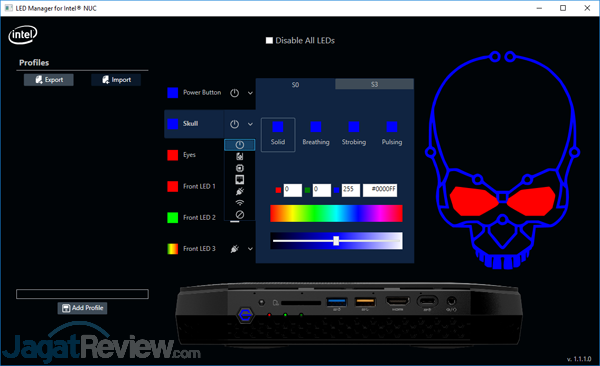 Intel NUC8i7HVK LED Manager 09