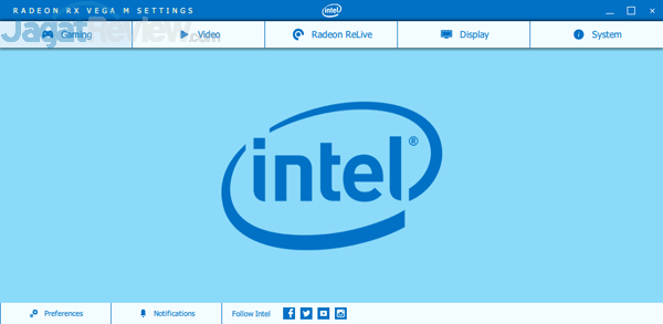Intel NUC8i7HVK Radeon Settings 01