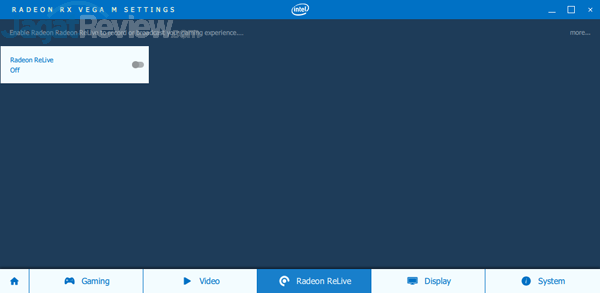 Intel NUC8i7HVK Radeon Settings 07