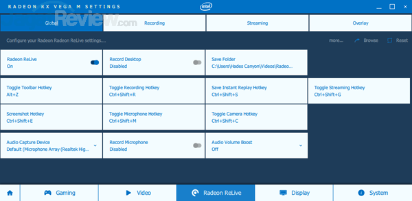 Intel NUC8i7HVK Radeon Settings 08