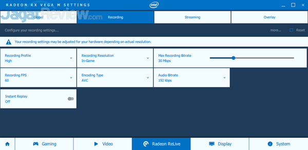 Intel NUC8i7HVK Radeon Settings 09