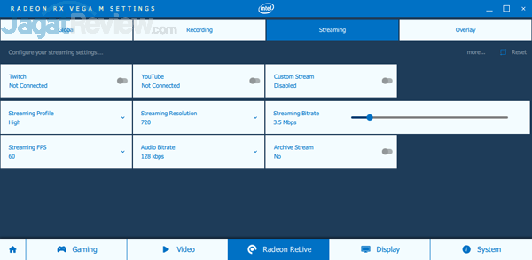 Intel NUC8i7HVK Radeon Settings 10
