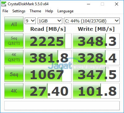 Omen by HP 15 dc0035TX Crystal Disk Mark 5 SSD