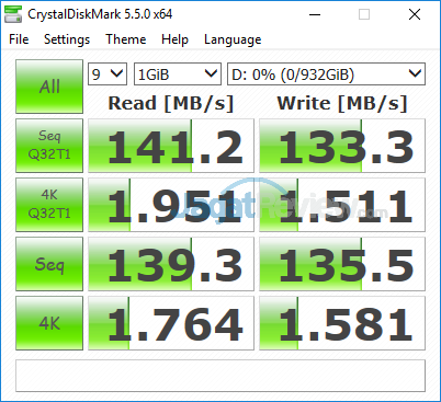 ASUS ROG GL504GS Crystal Disk Mark 5 HDD
