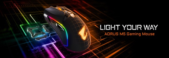 Direct Release: GIGABYTE Merilis AORUS M5 Gaming Mouse 1 Aours 01