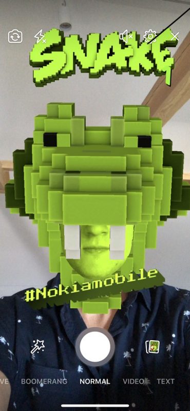 Direct Release: HMD Global, pemegang merek Nokia, membawa kembali permainan Snake melalui platform camera AR Facebook 1 Snake2