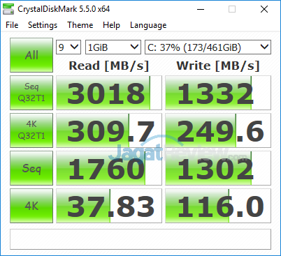 HP Envy x360 13 ag0023au Crystal Disk Mark 5