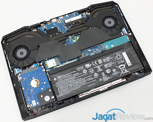 Review Omen by HP 15-dc0036TX: Laptop Gaming Layar IPS 144 Hz Murah 23 HP Omen 15 dc0036tx Internal Components Layout
