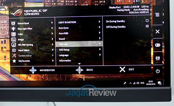 Hands-On Review Monitor: ASUS ROG STRIX XG35VQ 23 07 System Setup USB Hub