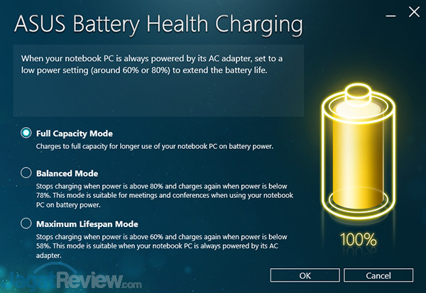 ASUS VivoBook 15 X505ZA Battery Health Charging