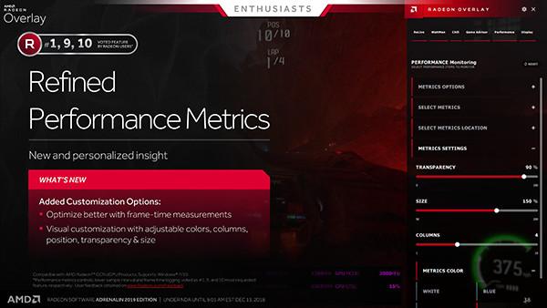 Mengulik Fitur Terbaru Driver AMD Radeon Software Adrenalin 2019 Edition 6 AMD RS Adrenalin 2019 Edition Radeon Overlay 03