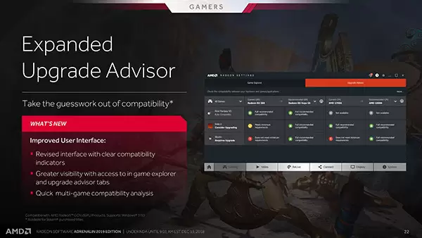 AMD RS Adrenalin 2019 Edition Upgrade Advisor