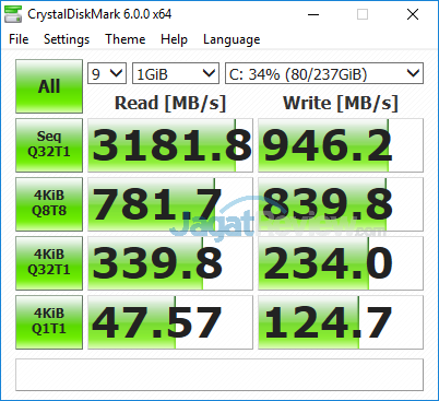 Acer Predator Helios 500 AMD Crystal Disk Mark 6 SSD