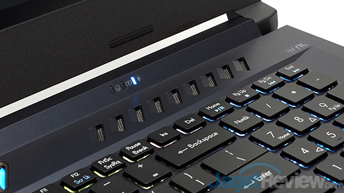 Acer Predator Helios 500 AMD Indicator LEDs Top Ventilation