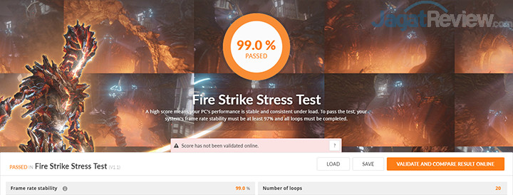 Review Laptop Gaming: Omen by HP 15-dc0037TX 4 Omen by HP 15 dc0037tx 3DMark Fire Strike Stress Test
