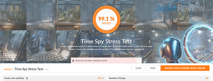Review Laptop Gaming: Omen by HP 15-dc0037TX 5 Omen by HP 15 dc0037tx 3DMark Time Spy Stress Test