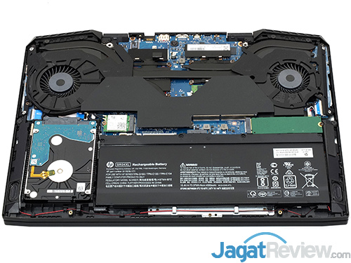 Review Laptop Gaming: Omen by HP 15-dc0037TX 22 Omen by HP 15 dc0037tx Internal Component Layout