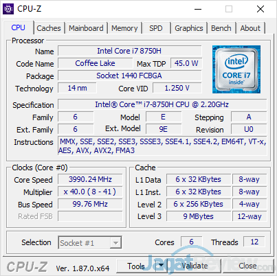 Review Laptop Gaming: Dell G7 15 7588 (GTX 1060) 2 Dell G7 15 7588 CPUZ 01
