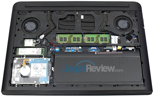 Dell G7 15 7588 Internal Component Layout