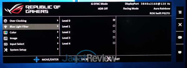 Hands-On Review Monitor: ASUS ROG SWIFT PG27UQ 2 Blue Light Filter