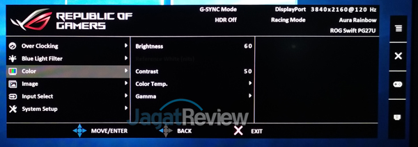 Hands-On Review Monitor: ASUS ROG SWIFT PG27UQ 3 Color Preset