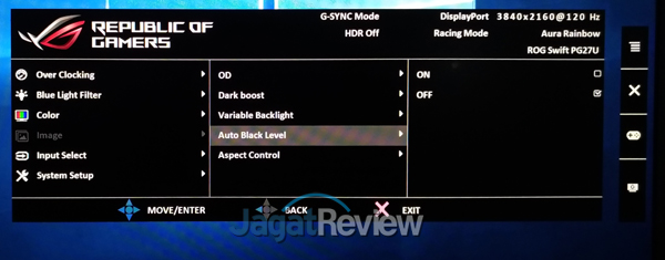 Hands-On Review Monitor: ASUS ROG SWIFT PG27UQ 6 Image Auto Black Level