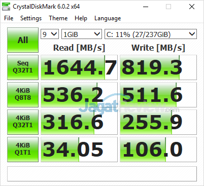 Lenovo Yoga 530 14ARR Crystal Disk Mark 6