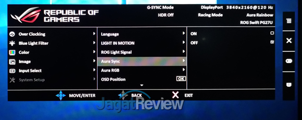 Hands-On Review Monitor: ASUS ROG SWIFT PG27UQ 14 System Setup Aura Sync