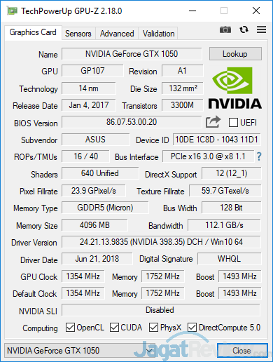 Review Laptop ASUS VivoBook Pro F570Z: Kombi Unik AMD & NVIDIA 6 ASUS VivoBook Pro F570Z GPUZ 01